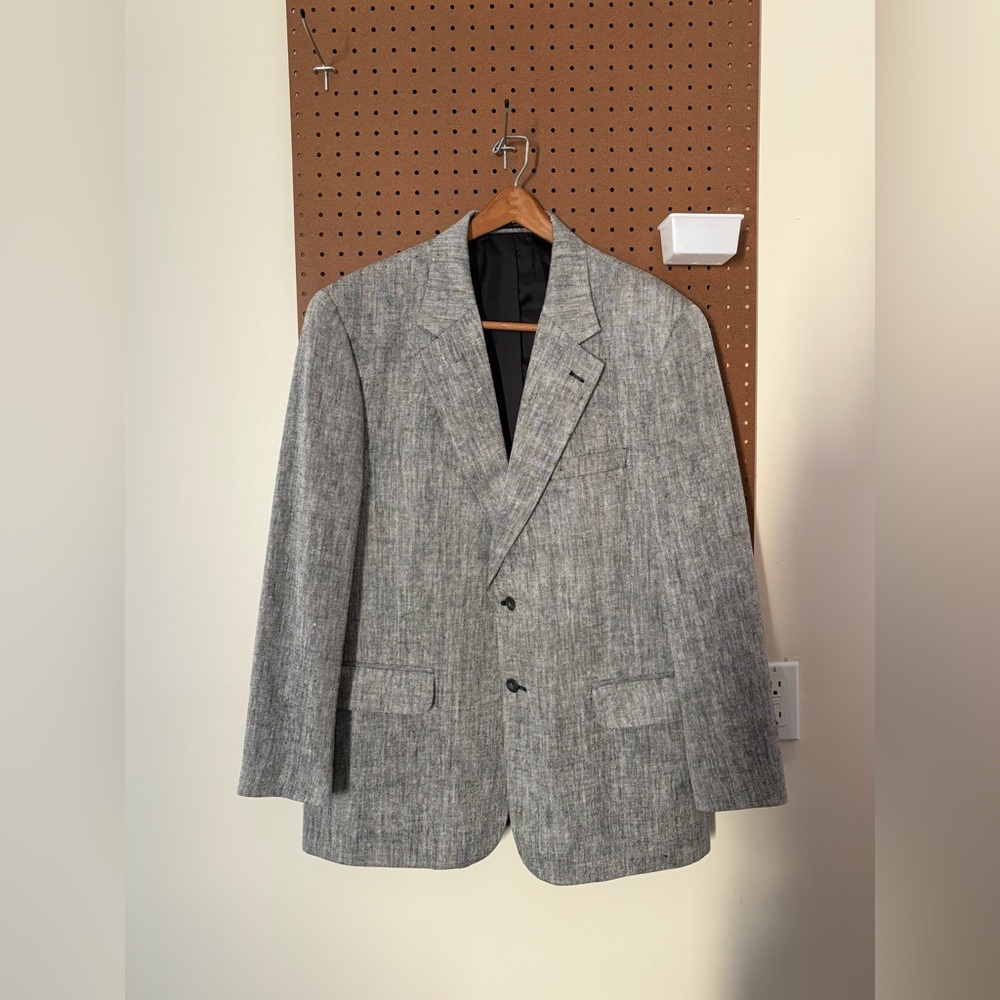 Savile Row Men's Silk Hopsack Blazer Jacket （ 42 R ）